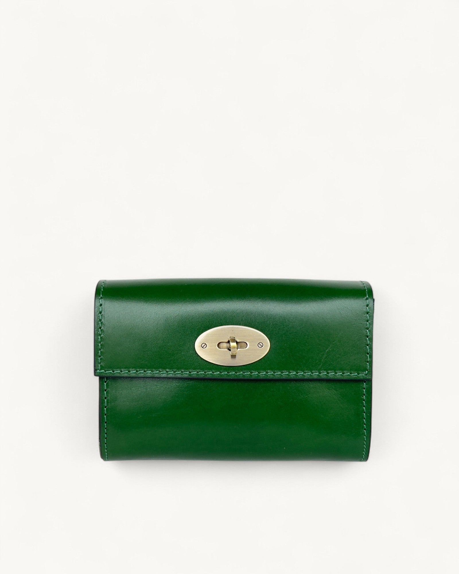 Mini Leather Green Crossbody Clutch – Handmade Artisan Phone Purse